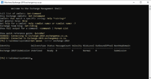 check mail queue exchange online