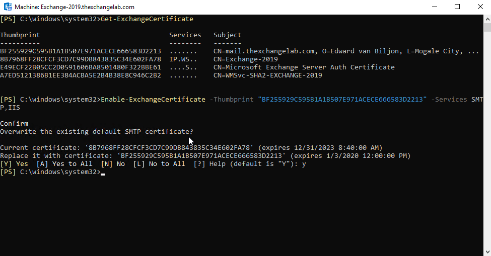 Exchange 2019 - create a new mailbox with powershell