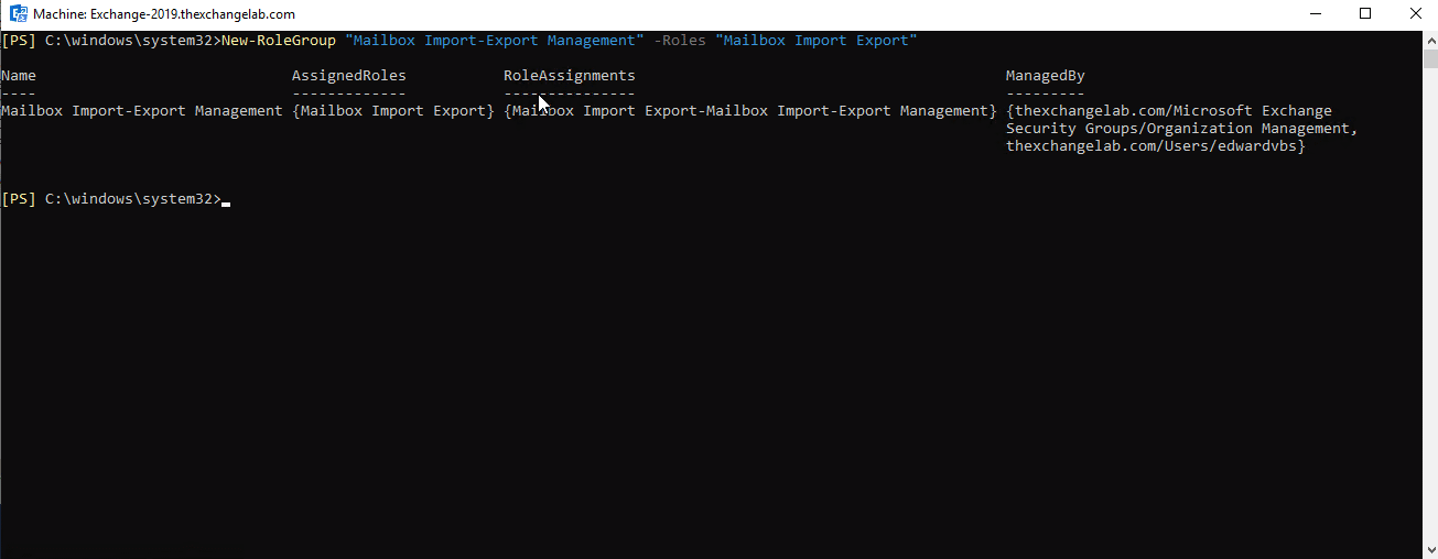 Exchange 2019 Grant user access to Export Mailboxes Everything