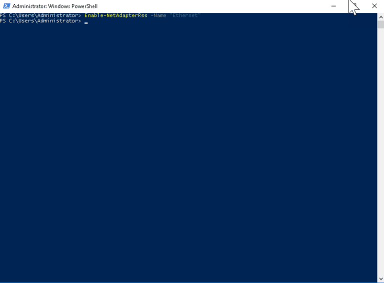 Windows PowerShell Enable RSS on a Network Adapter Everything