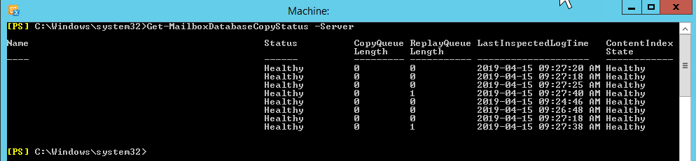 Exchange 2010 and higher:- test-replicationhealth Exchange 2010 and higher:- test-replicationhealth