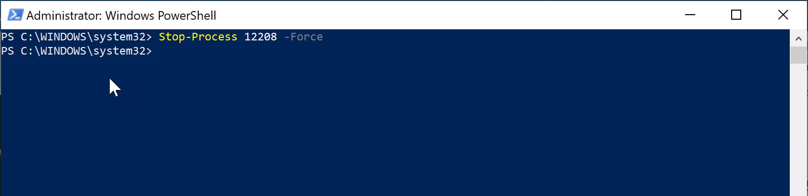 process id of current shell