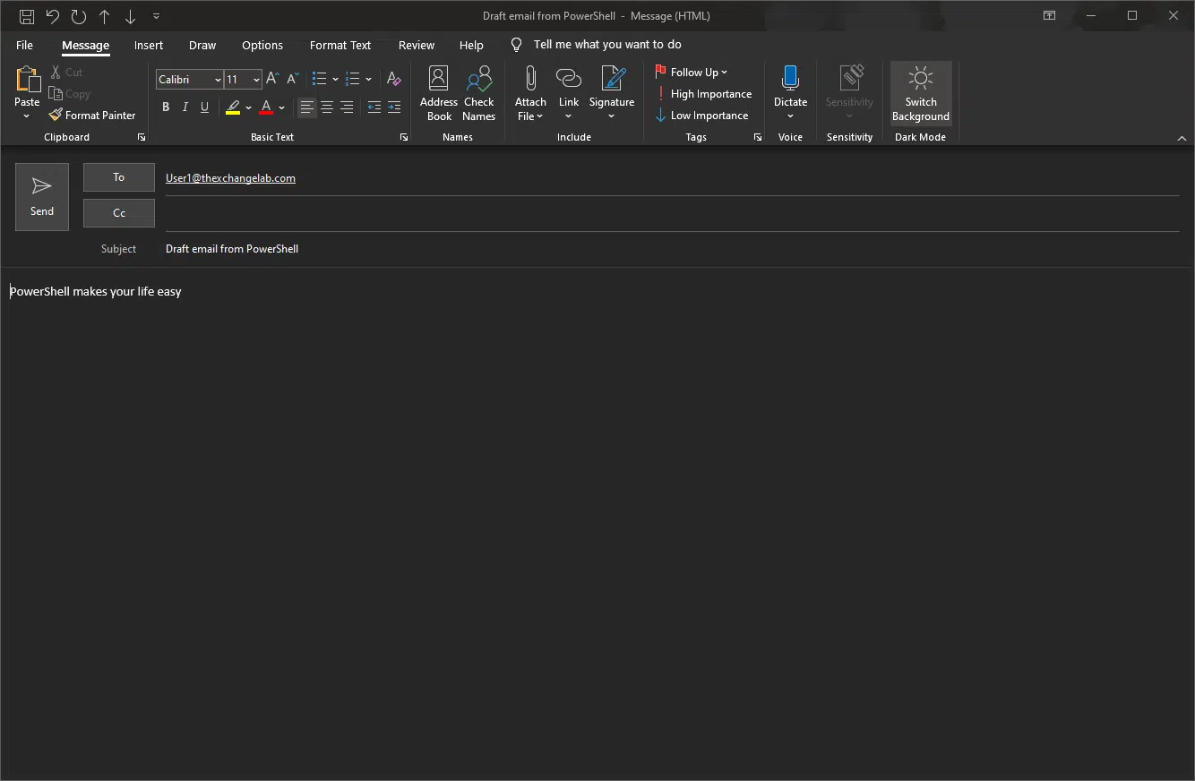 Powershell:- create an email using powershell Powershell:- create an email using powershell