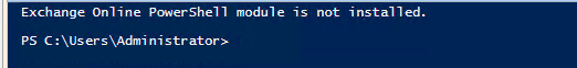 Displaying a message that the PowerShell Module is not installed