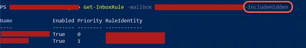 Exchange 2016/2019:- remove a hidden inbox rule Exchange 2016/2019:- remove a hidden inbox rule