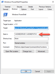 Quickly update the default startup location when opening PowerShell in ...