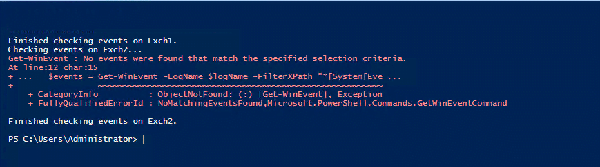 Search for specific security event id's in powershell