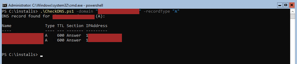 Quickly check dns records with the help of powershell