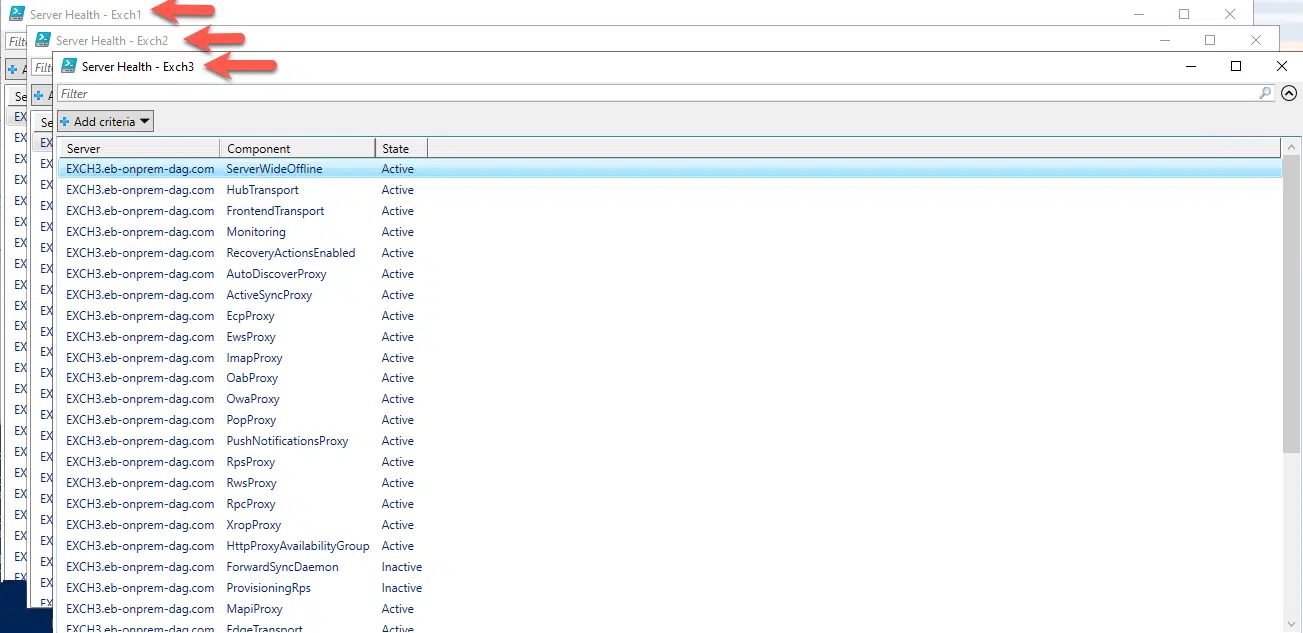 Validate the Server Component State in Exchange 2019 1 Validate the server component state in exchange 2019